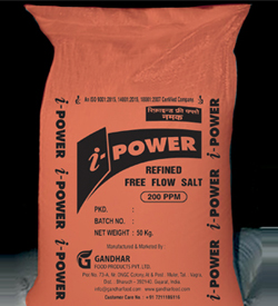 Refined Free Flow Salt(200 PPM)